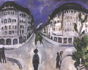シェーネベルクシティパークのストリート 作： Ernst Ludwig Kirchner